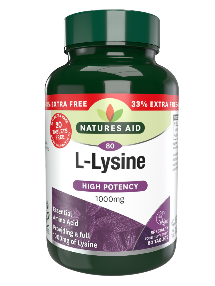 Natures Aid L-Lysine 1000Mg 80