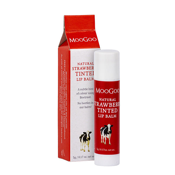 MooGoo Lip Balm Strawberry Tinted Lip Balm 5g