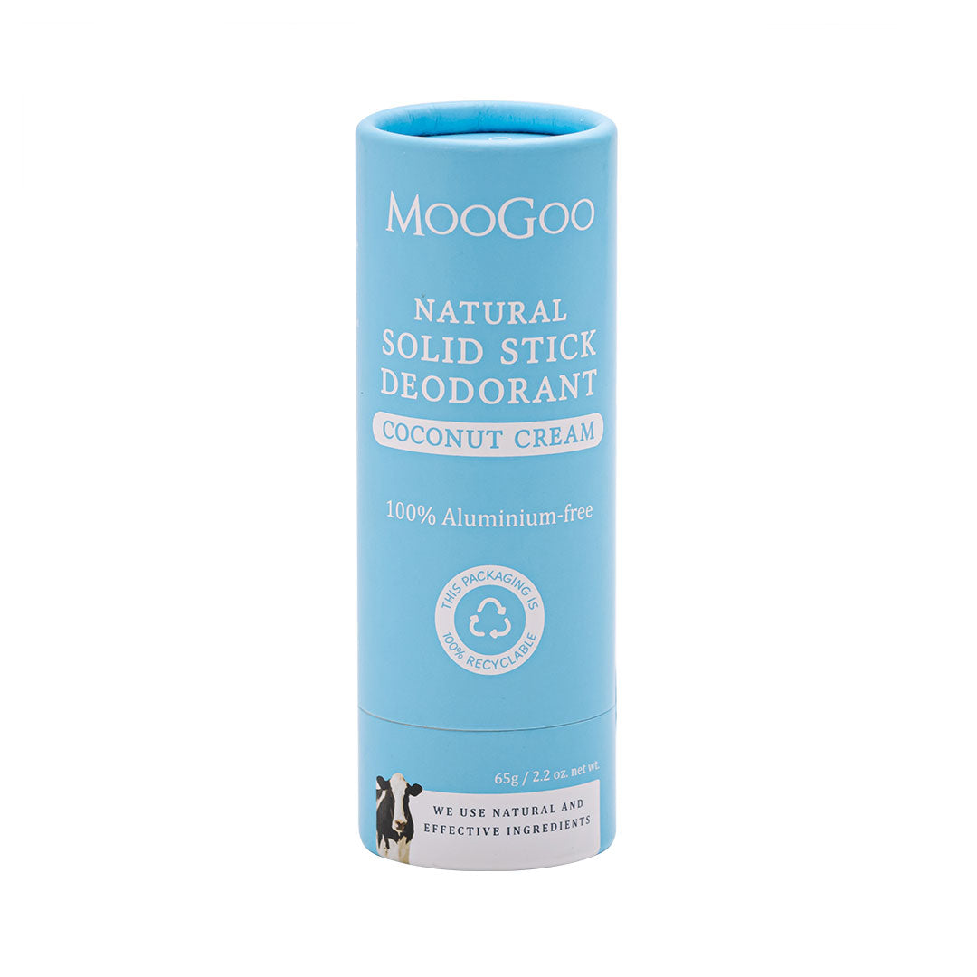 MooGoo Natural Solid Stick Deodorant Coconut Cream 65g