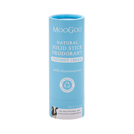 MooGoo Natural Solid Stick Deodorant Coconut Cream 65g