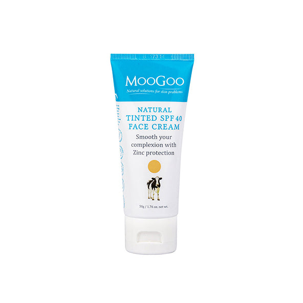 MooGoo Natural Tinted SPF40 Face Cream 50g