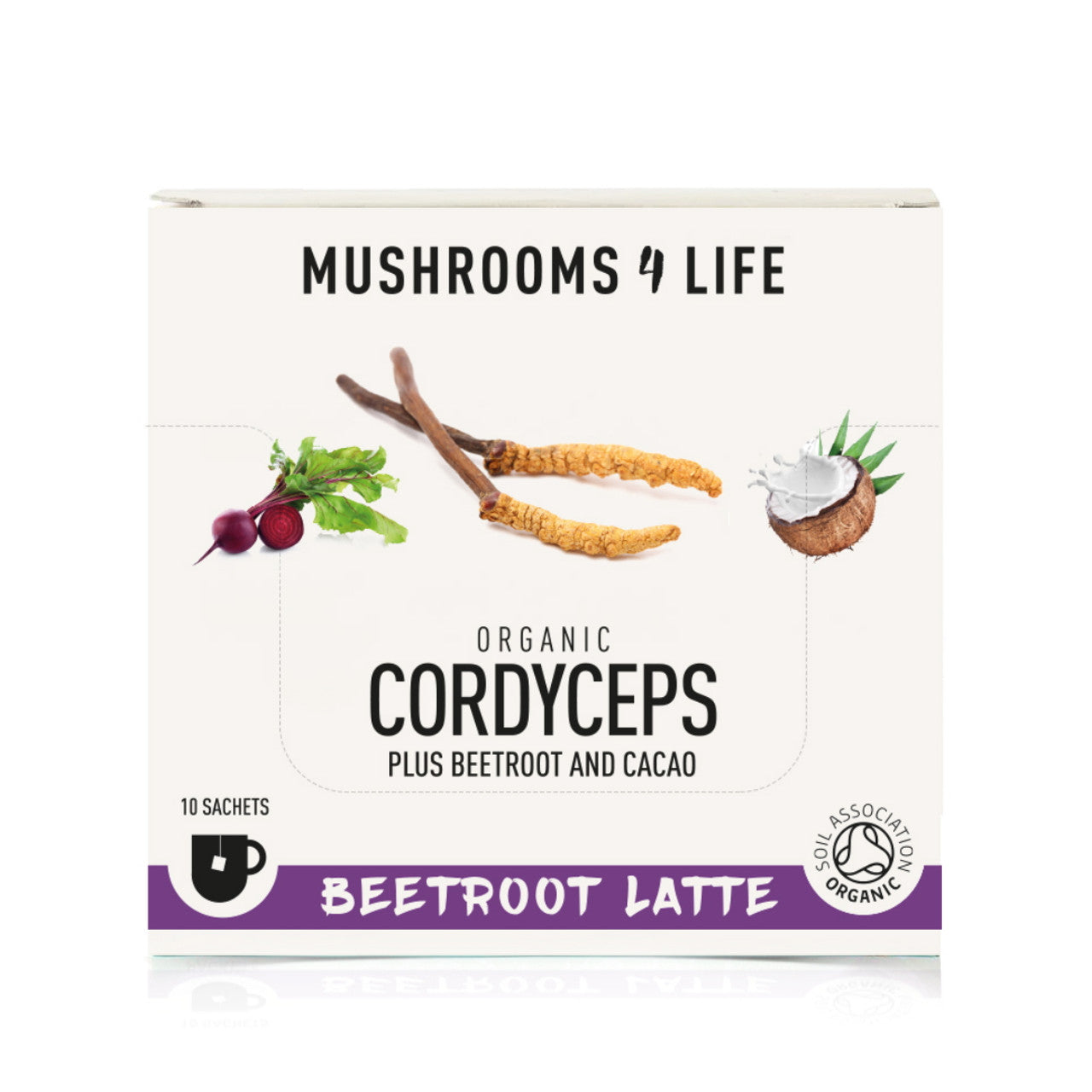 Mushrooms for Life Organic Cordyceps Beetroot Latte 130g