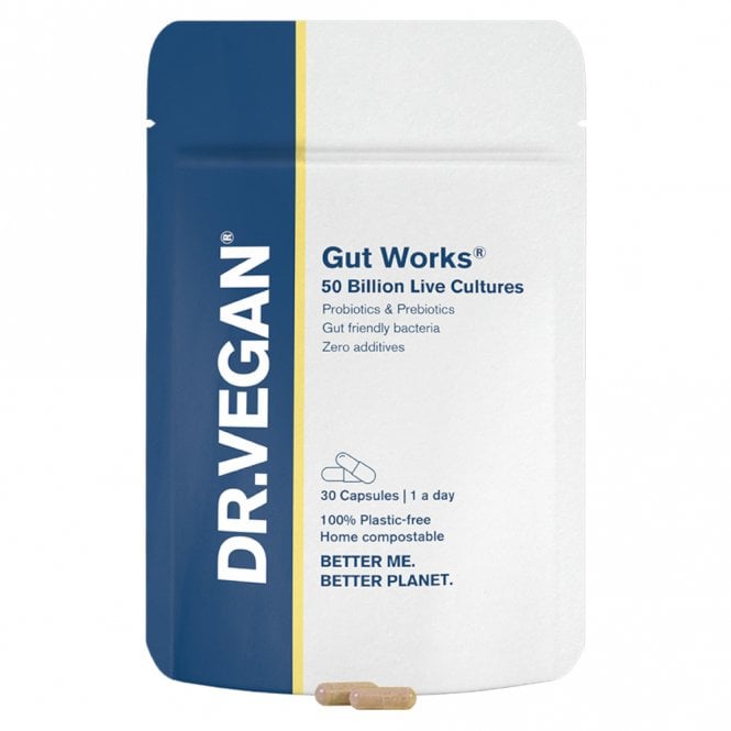 DR.VEGAN Gut Works | Pre & Probiotic, 50bn CFU, 30 caps