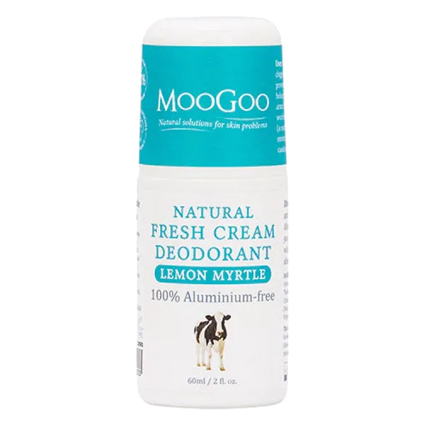 MooGoo Natural Fresh Cream Deodorant Lemon Myrtle 60ml