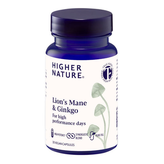 Higher Nature Lions Mane & Ginkgo 30 capsules