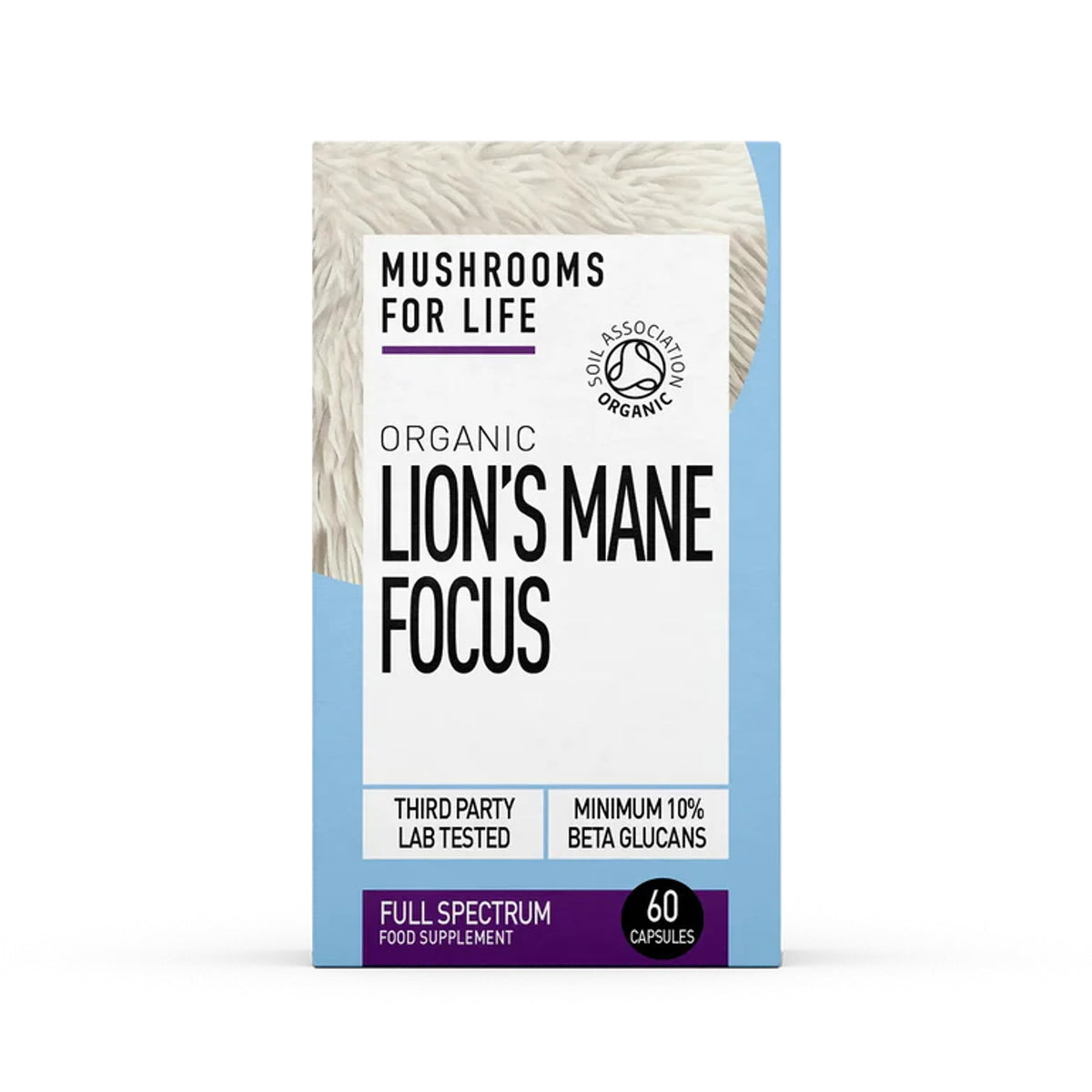 Mushrooms For Life Organic Lion’s Mane Focus 60 capsules 36g