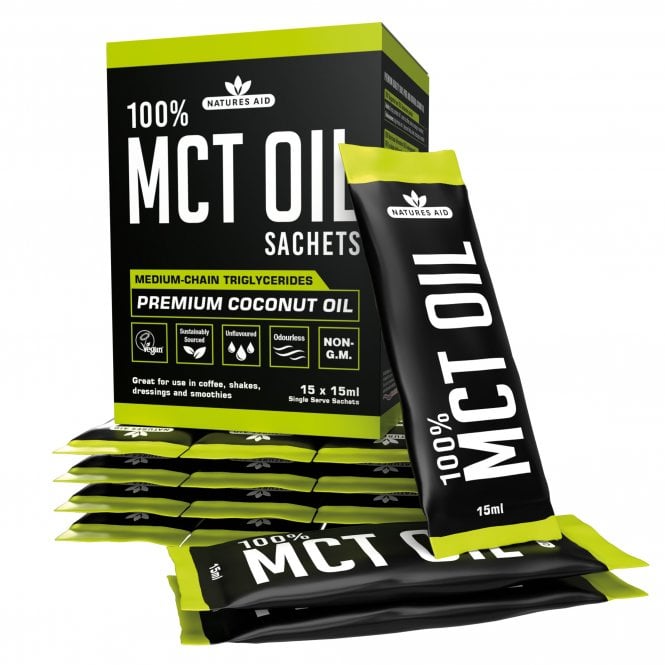 Natures Aid 100% MCT Oil 15 x 15ml Sachets