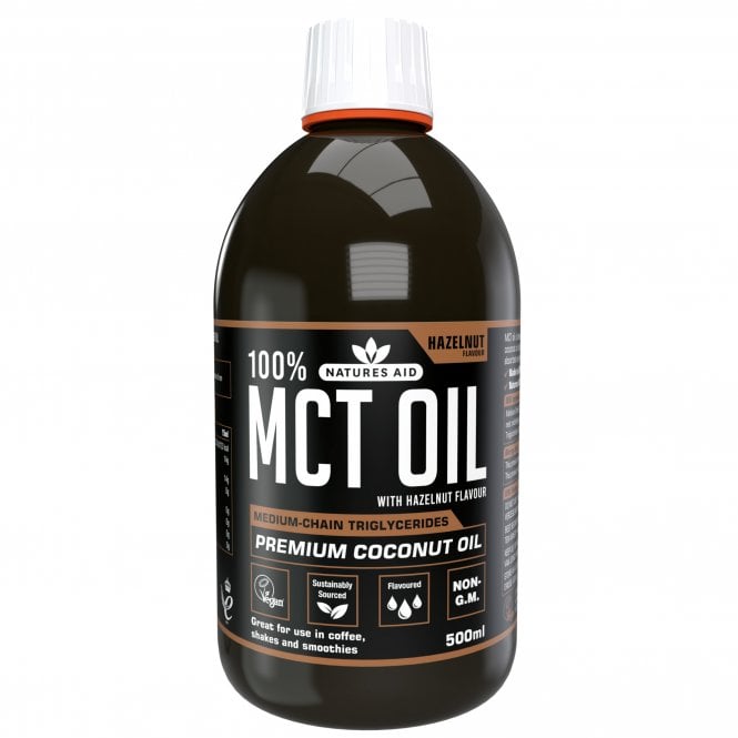 Natures Aid 100% MCT Oil Hazelnut 500ml