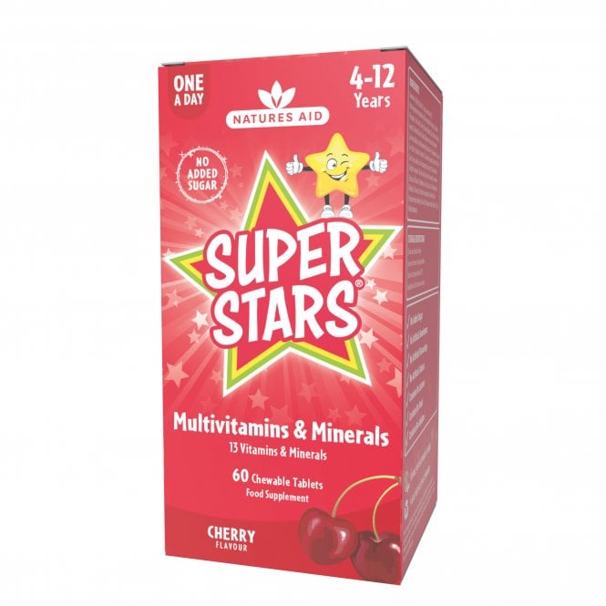 Natures Aid Super Stars Multivitamins & Minerals 60 chewable tablets