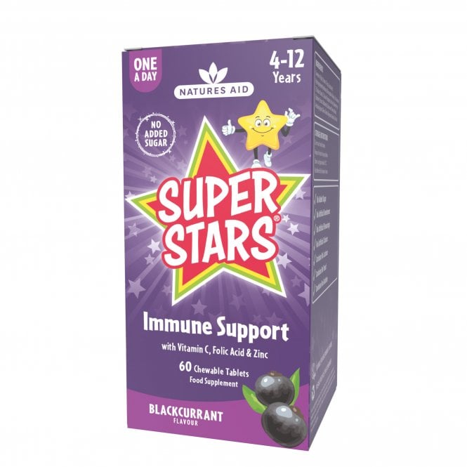 Natures Aid Super Stars Immune Support 60 chewable tablets