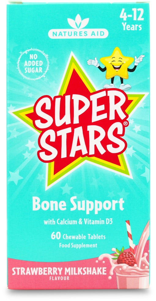 Natures Aid Super Stars Bone Support 60 chewable tablets