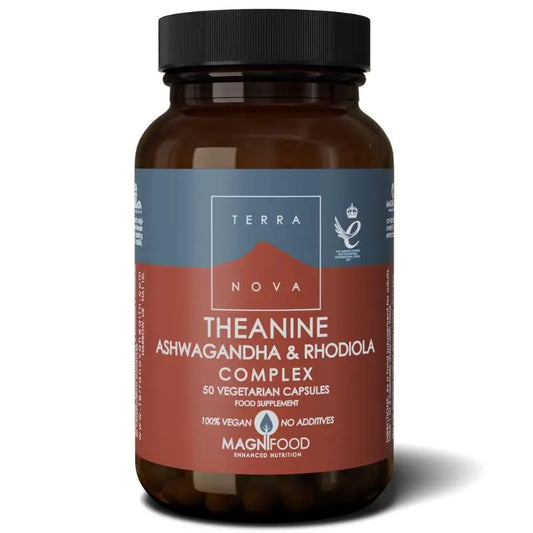 Terranova Theanine Ashwagandha, rhodiola complex 50 Caps