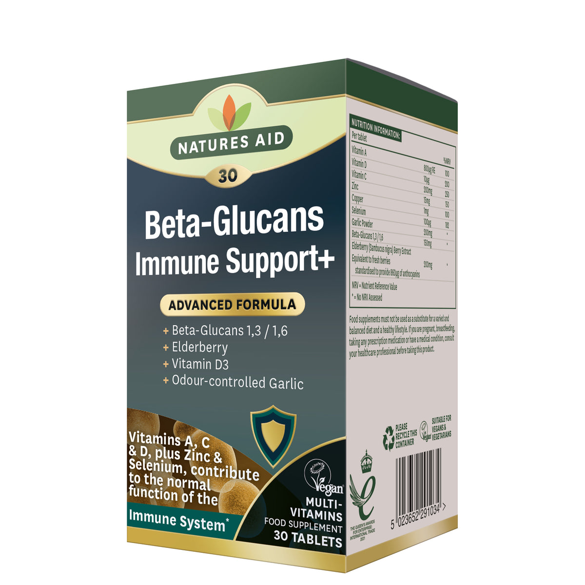 Natures Aid Beta-Glucans Immune Support + (30)