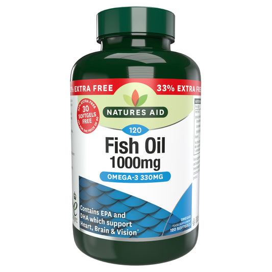 Natures Aid Fish Oil 1000Mg 33% Ex 120