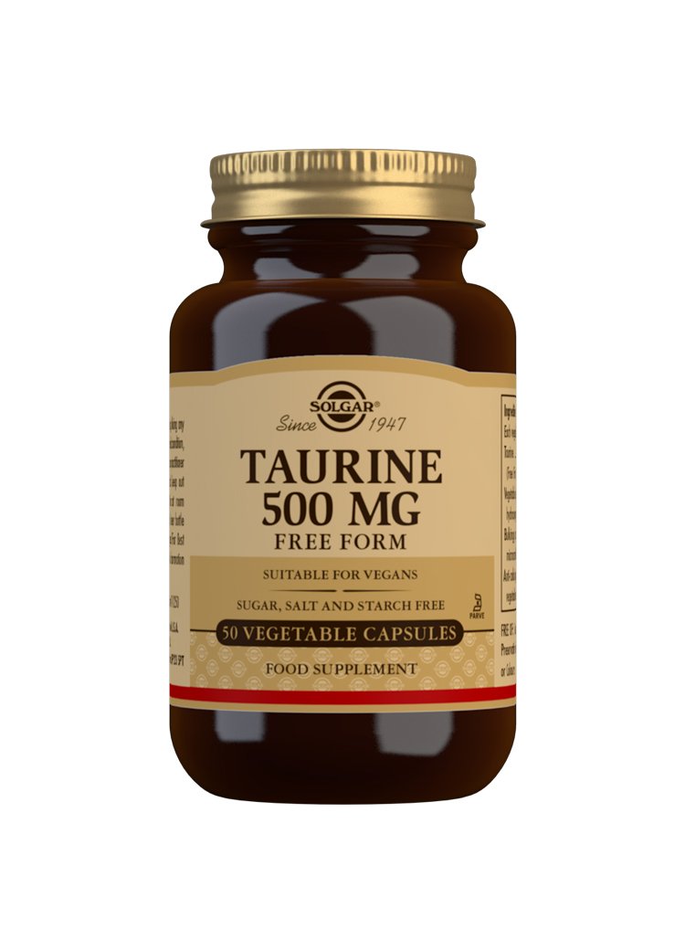 Solgar Taurine 500 Mg Vegetable Capsules - Pack Of 50 Supplements