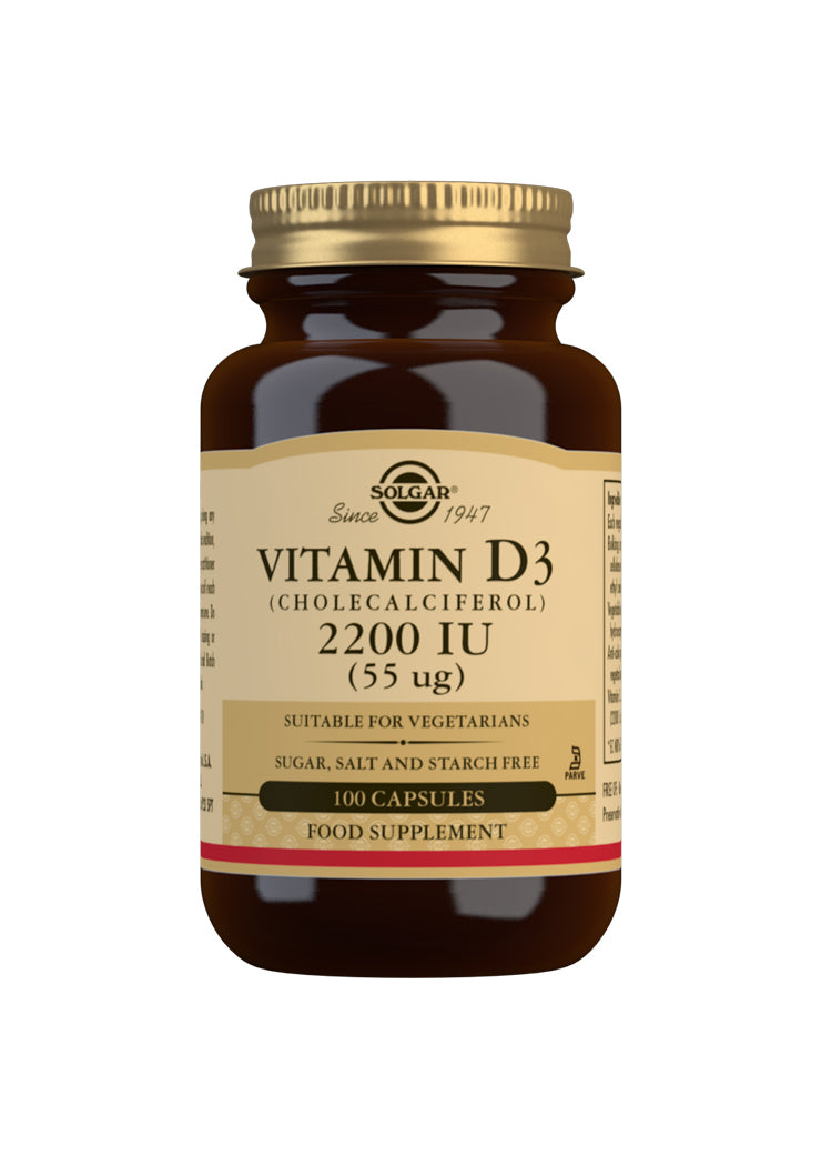 Solgar Vitamin D3 2200iu 100 veg capsules