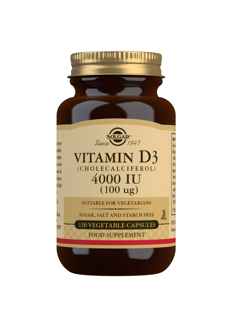 Solgar Vitamin D3 4000iu 120 veg capsules