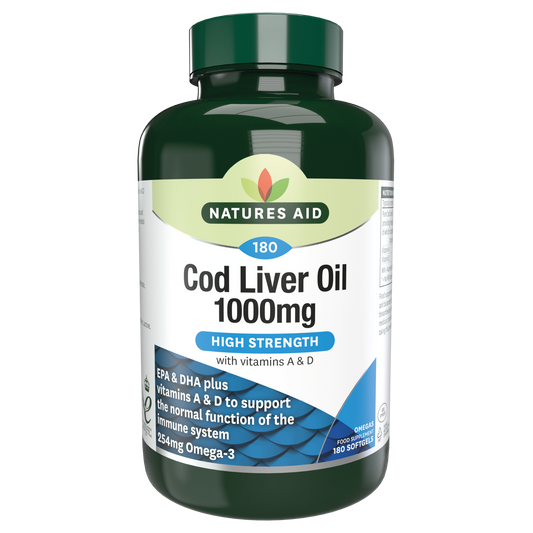 Natures Aid Cod Liver Oil 1000Mg 180