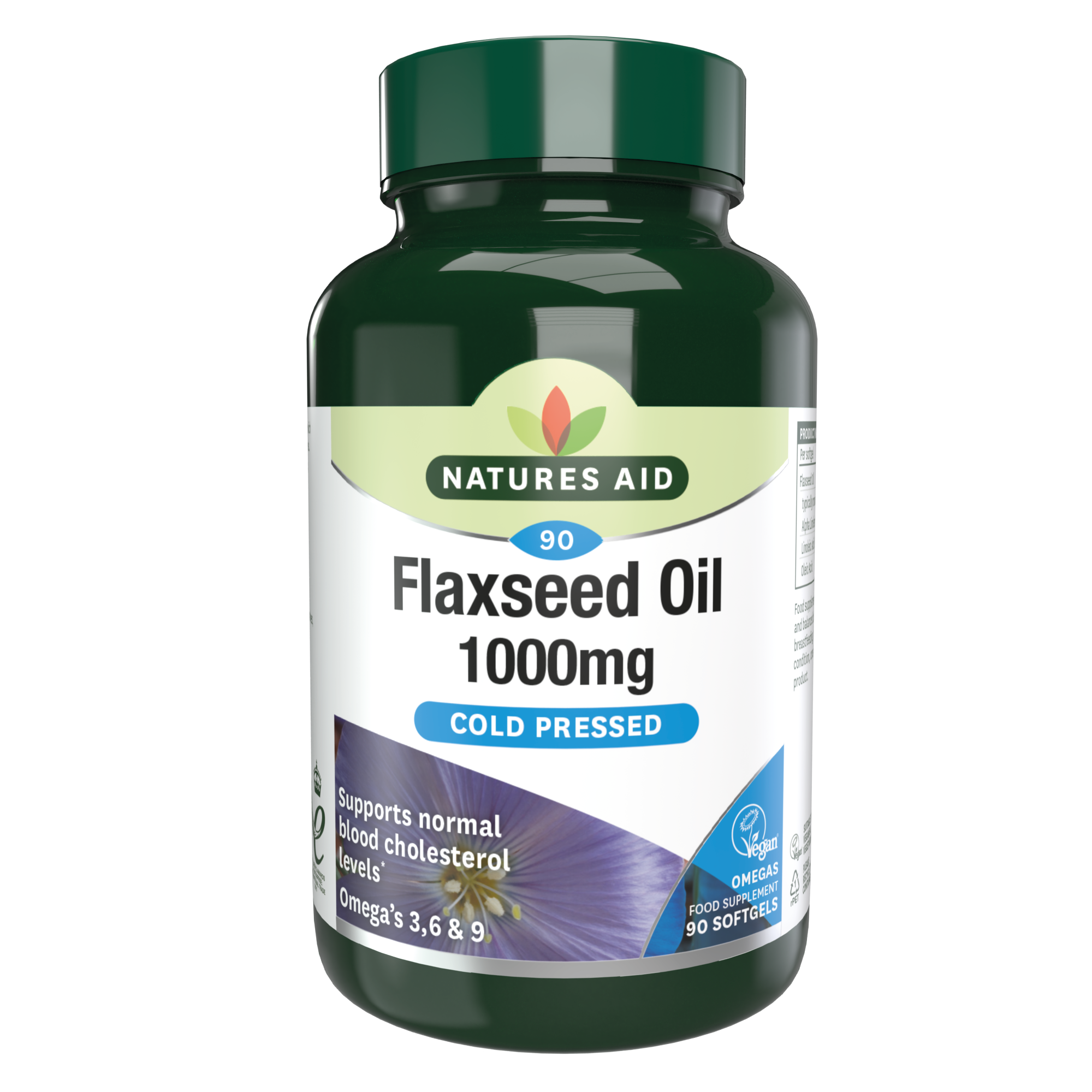 Natures Aid Flaxseed Oil 1000Mg 90