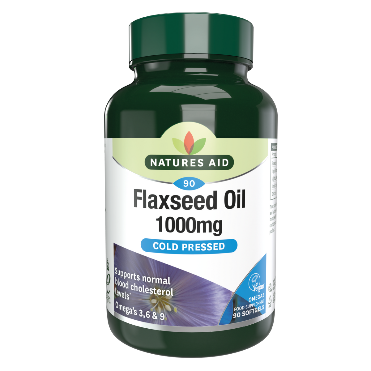 Natures Aid Flaxseed Oil 1000Mg 90