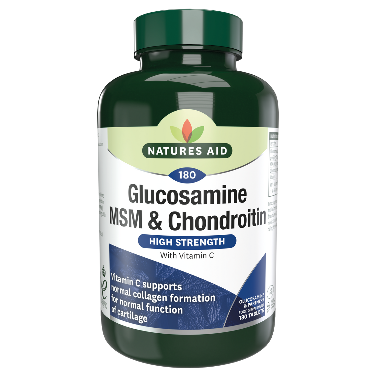 Natures Aid Glucosamine MSM & Chondroitin (180)