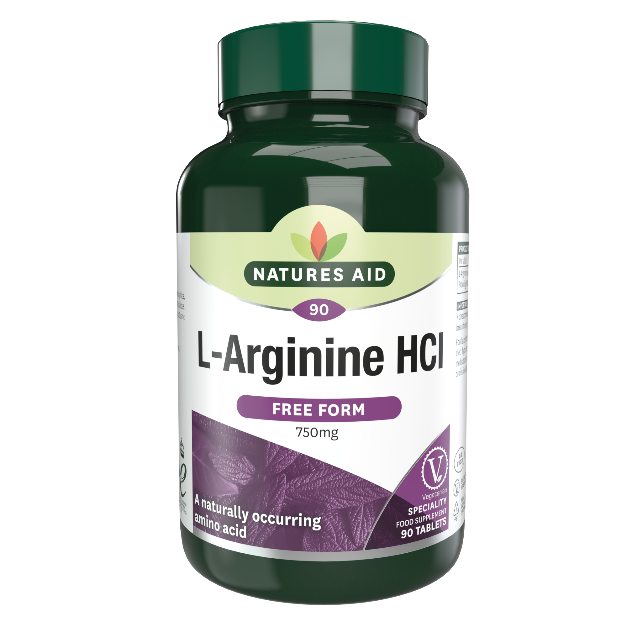 Natures Aid L-Arginine HCl 750mg (90)