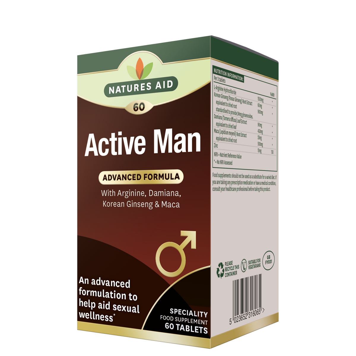 Natures Aid Active Man (60)