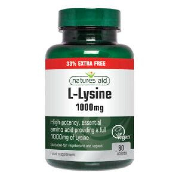 Natures Aid L-Lysine 1000Mg 80 - Your Health Store