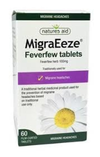 Natures Aid Migraeeze Feverfew 100 60 - Your Health Store