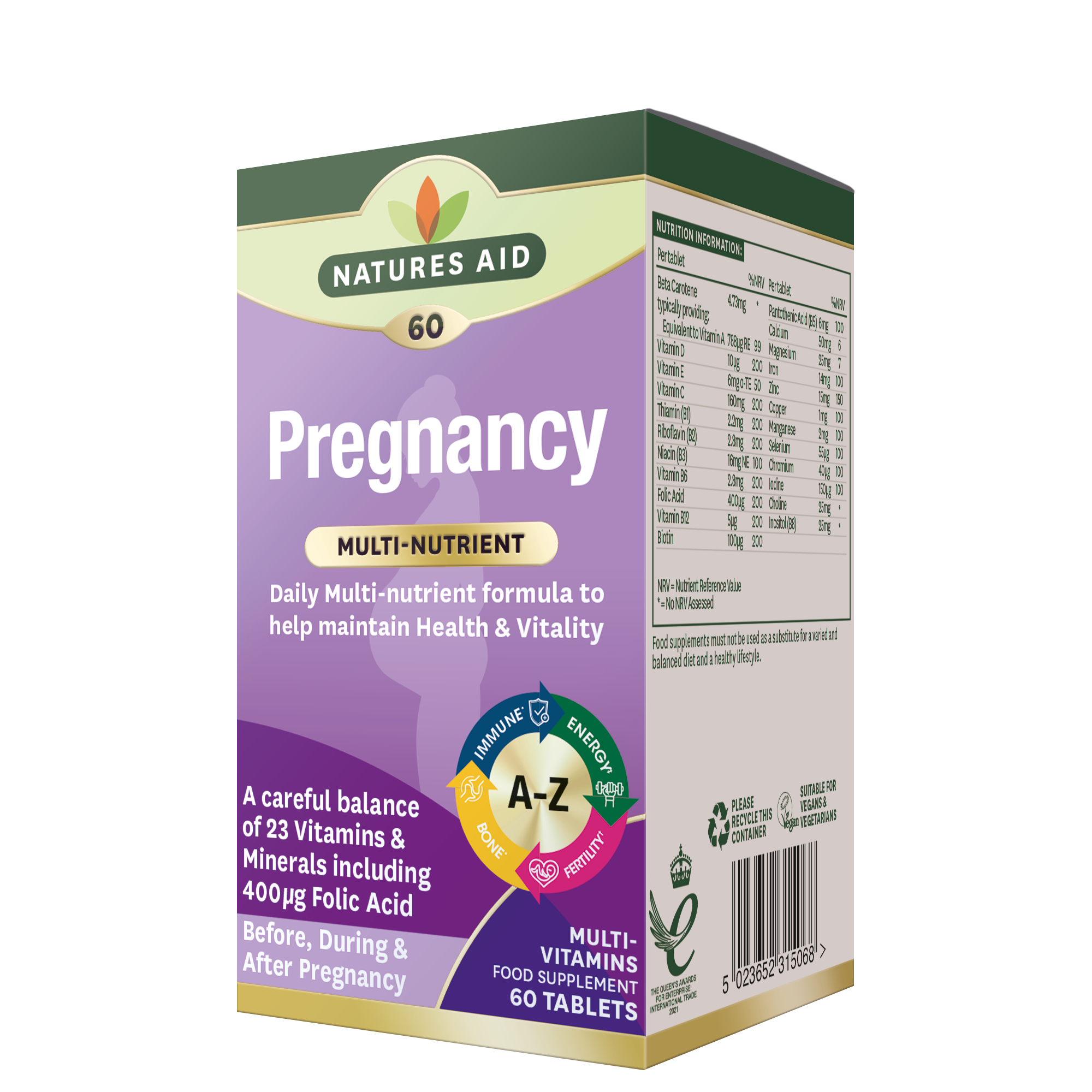 Natures Aid Pregnancy Health & Vitality (60)