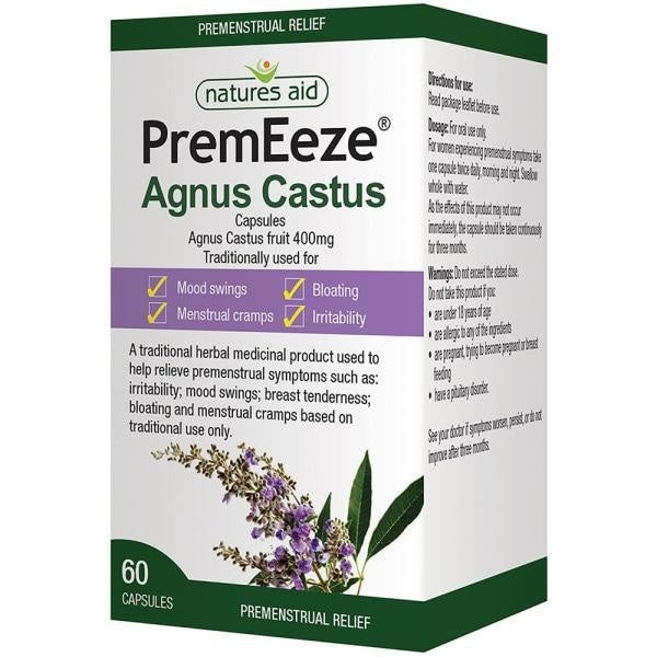 Natures Aid Premeeze Agnus Castus 400 60 - Your Health Store