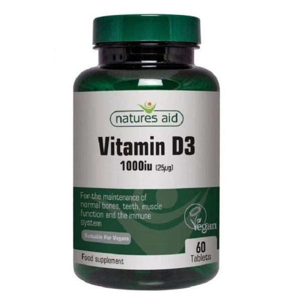 Natures Aid Vegan Vitamin D3 - 60 Tabs - Your Health Store