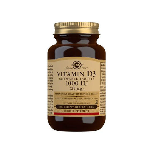 Solgar Vitamin D3 1000iu 100 Chewable Tablets