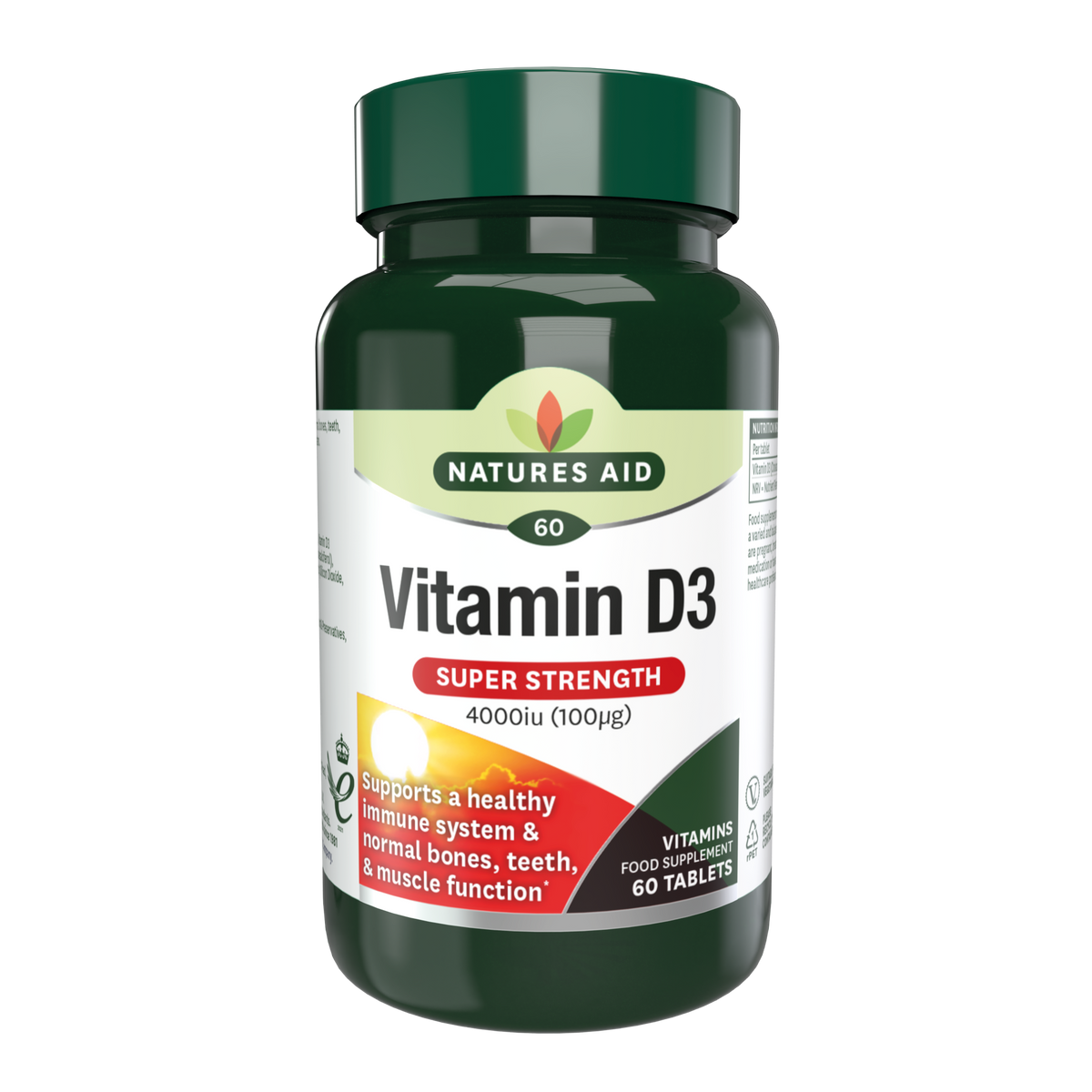 Natures Aid Vitamin D3 4000 Super Strength (60)
