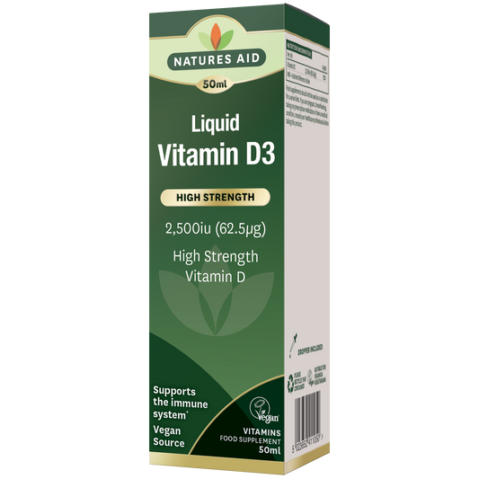 Natures Aid Vitamin D3 Liquid 2,500iu 50ml